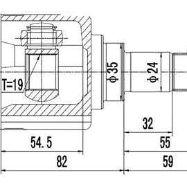 OPTIMA Front Inner Cv Joint - SKU MZ8043 - SpareMe