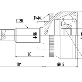 OPTIMA Front Outer Cv Joint - SKU NI3014A - SpareMe