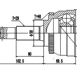 NISSAN Maxima - Front Outer Cv Joint | OPTIMA | NI3017A
