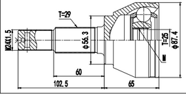 OPTIMA Front Outer Cv Joint - SKU NI3020 - SpareMe
