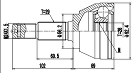 OPTIMA Front Outer Cv Joint - SKU NI3021 - SpareMe