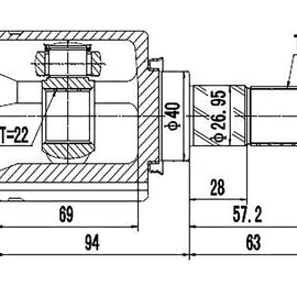 OPTIMA Front Inner Cv Joint - SKU NI4006 - SpareMe