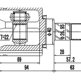 OPTIMA Front Inner Cv Joint - SKU NI4017 - SpareMe