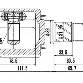 OPTIMA Front Inner Cv Joint - SKU NI4022 - SpareMe