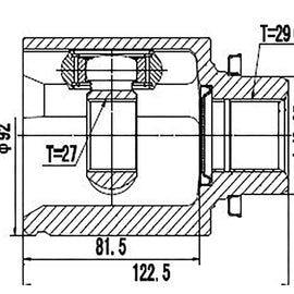 OPTIMA Front Inner Cv Joint - SKU NI4034 - SpareMe