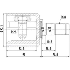 OPTIMA Front Inner Cv Joint - SKU NI4043 - SpareMe