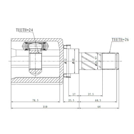 OPTIMA Front Inner Cv Joint - SKU NI4047 - SpareMe