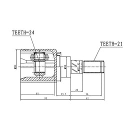 OPTIMA Rear Inner Cv Joint - SKU NI4051 - SpareMe