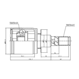 OPTIMA Front Inner Cv Joint - SKU NI4053 - SpareMe
