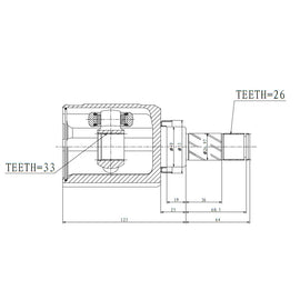 OPTIMA Front Inner Cv Joint - SKU NI4057 - SpareMe