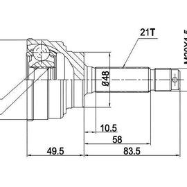 OPTIMA Front Outer Cv Joint - SKU NI5922 - SpareMe