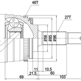 NISSAN Maxima - Front Outer Cv Joint | OPTIMA | NI5925A
