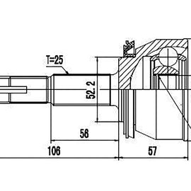 X-LINE Front Outer Cv Joint - SKU NI5939-X - SpareMe