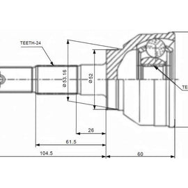 NISSAN Langley - Front Outer Cv Joint | OPTIMA | NI5945