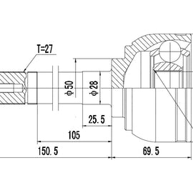 OPTIMA Front Outer Cv Joint - SKU NI5947 - SpareMe