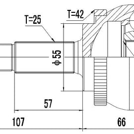 X-LINE Front Outer Cv Joint - SKU NI5948-X - SpareMe
