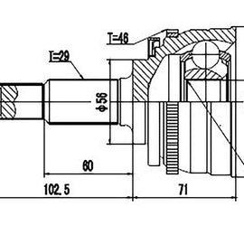 OPTIMA Front Outer Cv Joint - SKU NI5960A - SpareMe