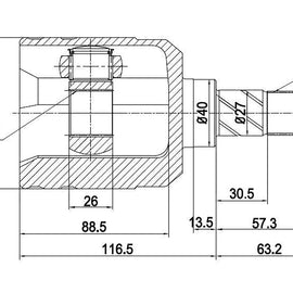 OPTIMA Front Inner Cv Joint - SKU NI6423 - SpareMe