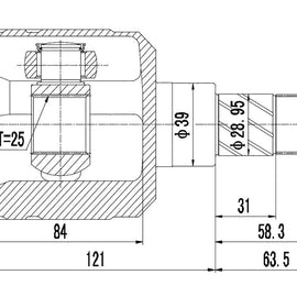 OPTIMA Front Inner Cv Joint - SKU NI6425 - SpareMe
