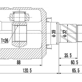 OPTIMA Front Inner Cv Joint - SKU NI6436 - SpareMe