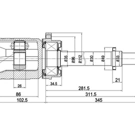 OPTIMA Front Inner Cv Joint - SKU NI6459 - SpareMe