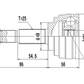 OPTIMA Front Outer Cv Joint - SKU NI73101 - SpareMe