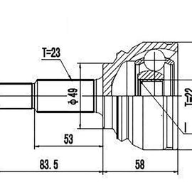 NISSAN Logan - Front Outer Cv Joint | OPTIMA | NI74501-X