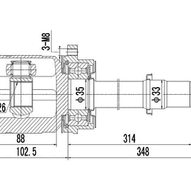 OPTIMA Front Inner Cv Joint - SKU NI8015 - SpareMe