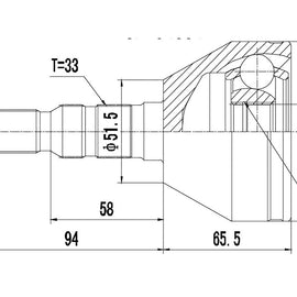 OPTIMA Front Outer Cv Joint - SKU OP3001 - SpareMe