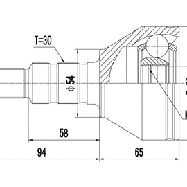 OPTIMA Front Outer Cv Joint - SKU OP3002 - SpareMe