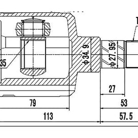 OPTIMA Front Inner Cv Joint - SKU OP4006 - SpareMe