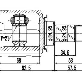 OPTIMA Front Inner Cv Joint - SKU OP4008 - SpareMe