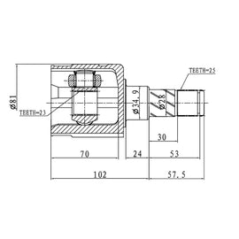 OPTIMA Front Inner Cv Joint - SKU OP4020 - SpareMe