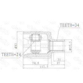 OPTIMA Front Inner Cv Joint - SKU OP4022 - SpareMe