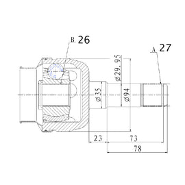 OPTIMA Front Inner Cv Joint - SKU OP4023 - SpareMe