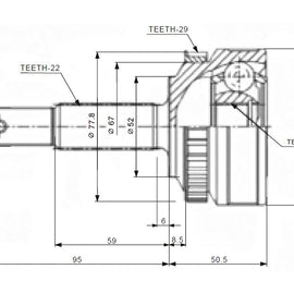 OPTIMA Front Outer Cv Joint - SKU OP5910A - SpareMe