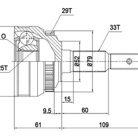 OPTIMA Front Outer Cv Joint - SKU OP5916A - SpareMe