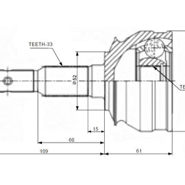 X-LINE Front Outer Cv Joint - SKU OP5916A-X - SpareMe