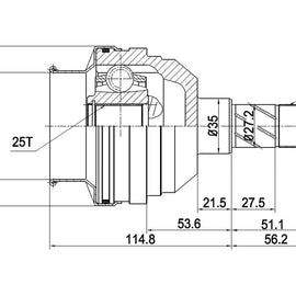 OPTIMA Front Inner Cv Joint - SKU OP6613-X - SpareMe