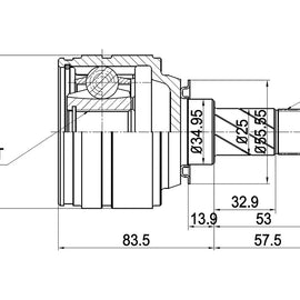 OPTIMA Front Inner Cv Joint - SKU OP6614 - SpareMe