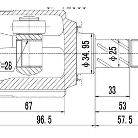 OPTIMA Front Inner Cv Joint - SKU OP6616 - SpareMe