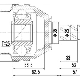 OPTIMA Front Inner Cv Joint - SKU OP6622 - SpareMe