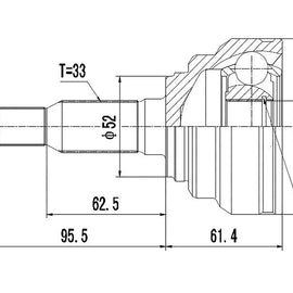OPTIMA Front Outer Cv Joint - SKU OP7037 - SpareMe