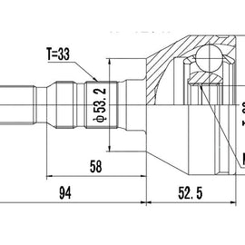 OPTIMA Front Outer Cv Joint - SKU OP7193 - SpareMe