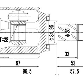 OPTIMA Front Inner Cv Joint - SKU OP8009 - SpareMe