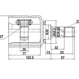OPTIMA Front Inner Cv Joint - SKU OP8023 - SpareMe