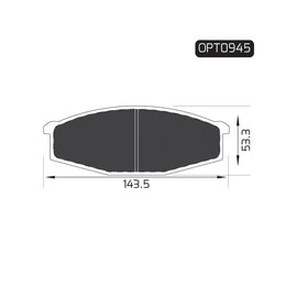 OPTIMA Front Brake Pads for Nissan Patrol - SKU OPT0945 - SpareMe South Africa