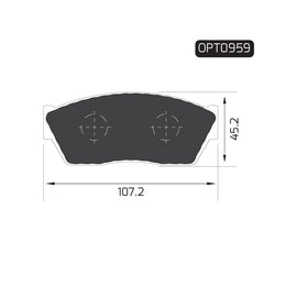OPTIMA Front Brake Pads for Honda Ballade - SKU OPT0959 - SpareMe South Africa