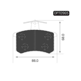 Alfa Romeo 166 - Rear Brake Pads | OPTIMA | OPT0965 - SKU OPT0965 - SpareMe South Africa
