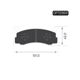 OPTIMA Rear Brake Pads for Ford 323 - SKU OPT0969 - SpareMe South Africa